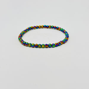 rainbow hematite gemstone bracelet