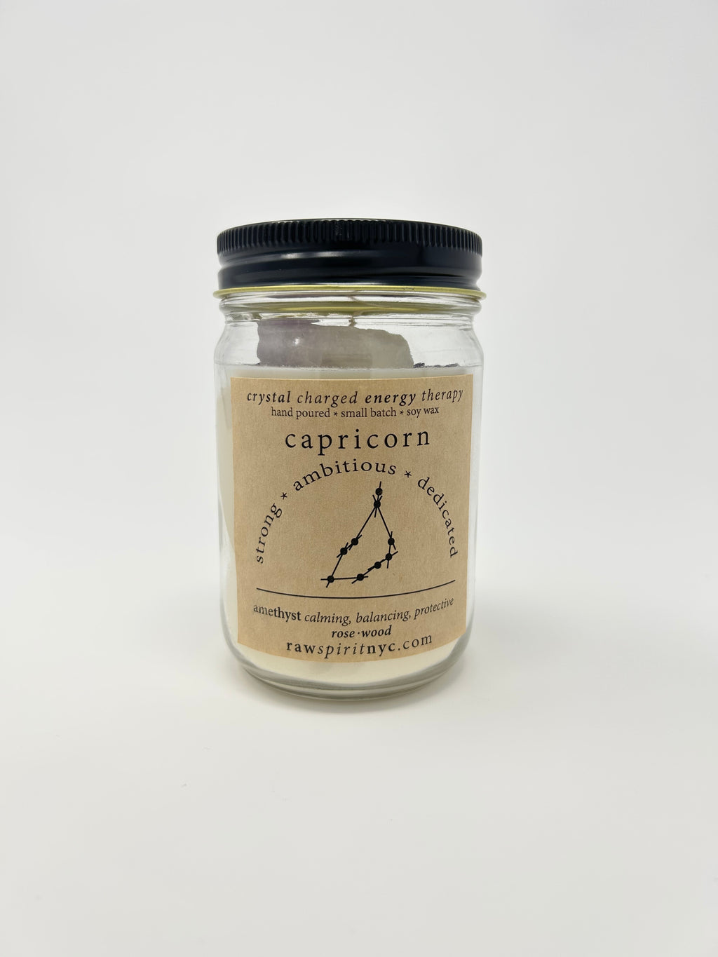 capricorn - crystal charged energy candle